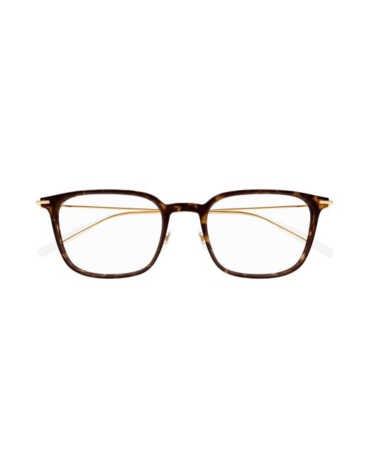 Montblanc Black Mb0100O 007 Optical Frames Injected Squared for men