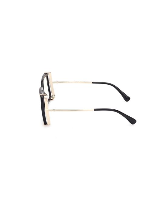 Max Mara Black Mm5155-B 001 Optical Frames Acetate Squared Normal