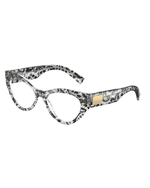 Dolce & Gabbana Black Dg3403 3287 Optical Frames Acetate Transparent Cat Eye Normal