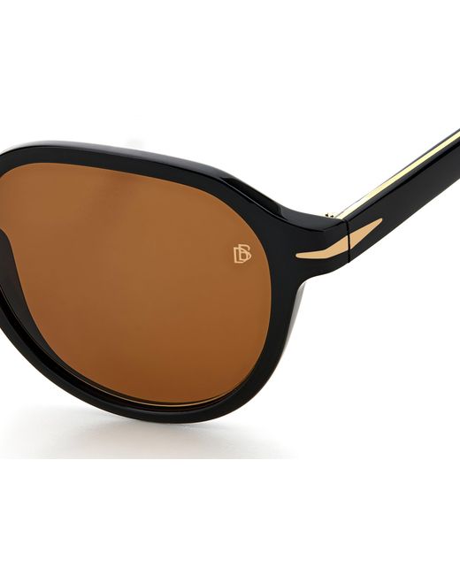 David Beckham Black Db 1044/S 807/70 Sunglasses Acetate Round for men