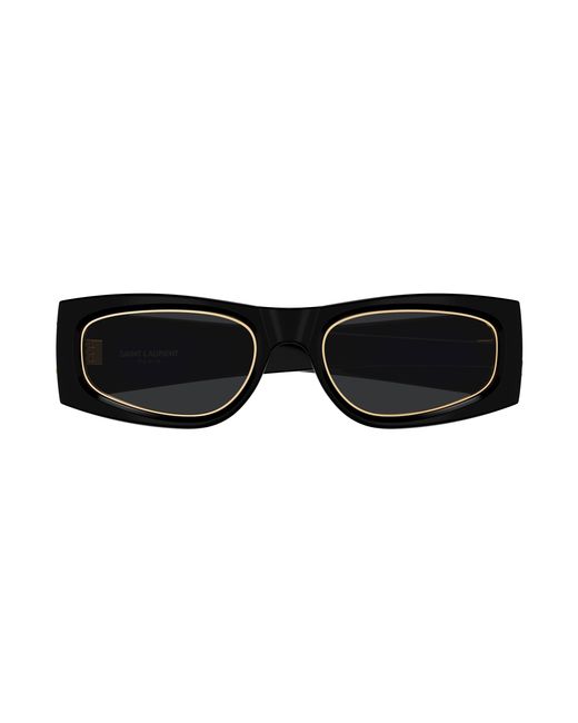 Saint Laurent Black Sl M140 Rim 001 Sunglasses Acetate Squared