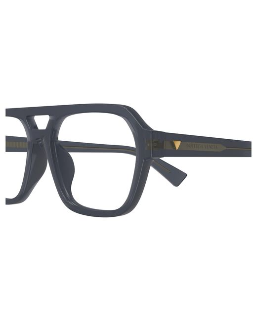 Bottega Veneta Black Bv1336Oa 003 Optical Frames Acetate Transparent Pilot for men