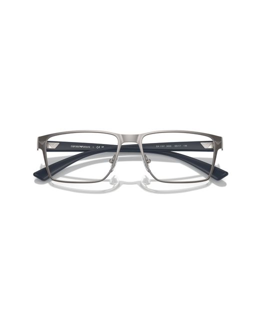 Emporio Armani Black Ea1157 3003 Optical Frames Metal Squared Normal for men