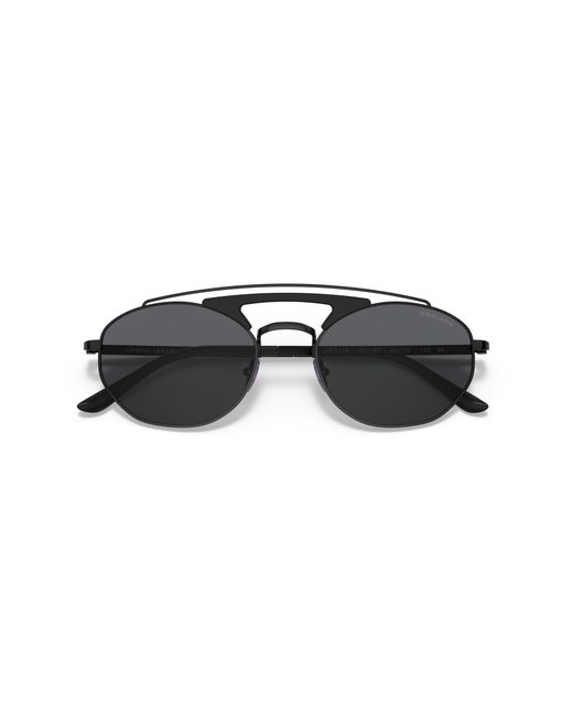 Giorgio Armani Black Ar6116 300187 Sunglasses Metal Round for men