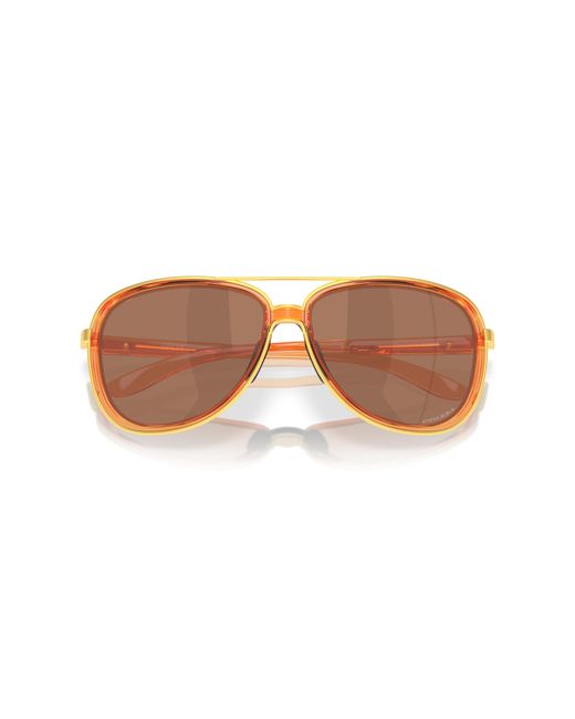 Oakley Black Oo4129 Split Time 412928 Sunglasses Metal Round Normal