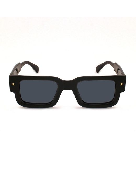Xlab Black Shikoku Sunglasses Acetate Light Squared Shaded