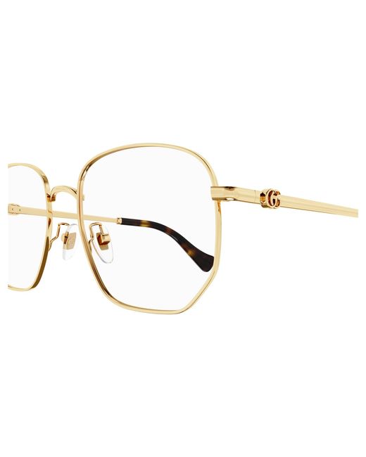 Gucci Black Gg1420Ok 001 Optical Frames Transparent Geometric