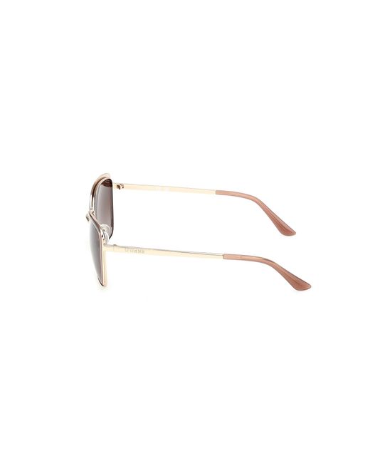 Guess Black Gu00218 59F Sunglasses Metal Squared Normal
