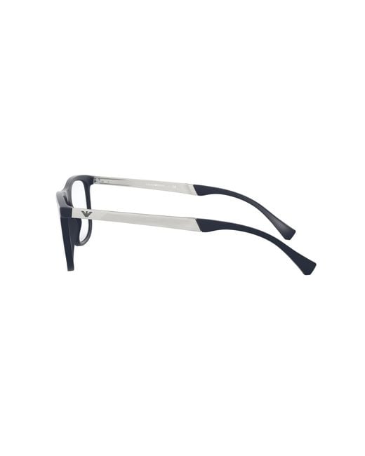 Emporio Armani Black Ea3170 5474 Optical Frames Injected Transparent Squared Normal for men
