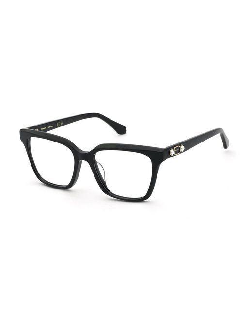 Twinset Black Vtw122 700 Optical Frames Acetate Squared