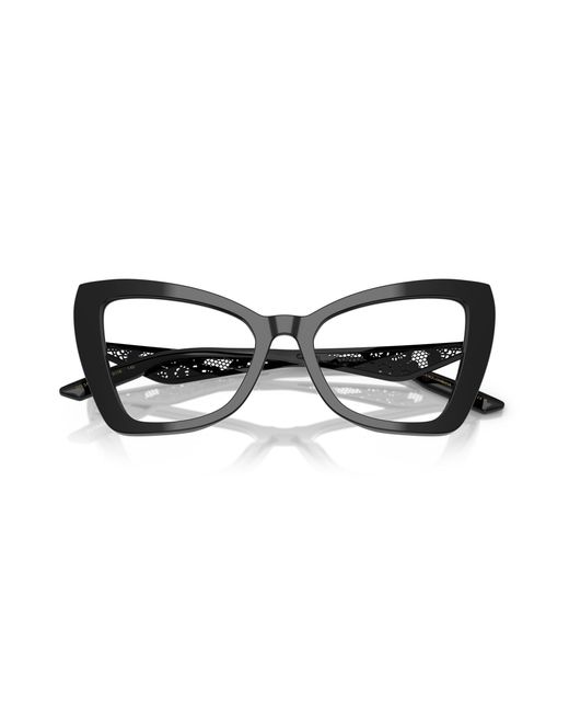 Dolce & Gabbana Black Dg3409 501 Optical Frames Acetate Transparent Cat Eye Normal