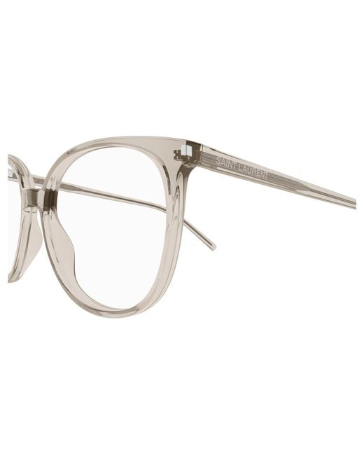 Saint Laurent Black Sl 39 010 Optical Frames Acetate Transparent Round