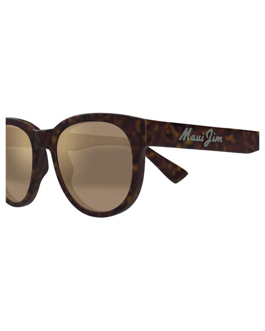 Maui Jim Black Mj0668S 002 Sunglasses Injected Bronze Round for men