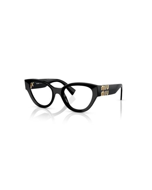 Miu Miu Black Mu 01Vv 1Ab1O1 Optical Frames Acetate Transparent Pantos Normal