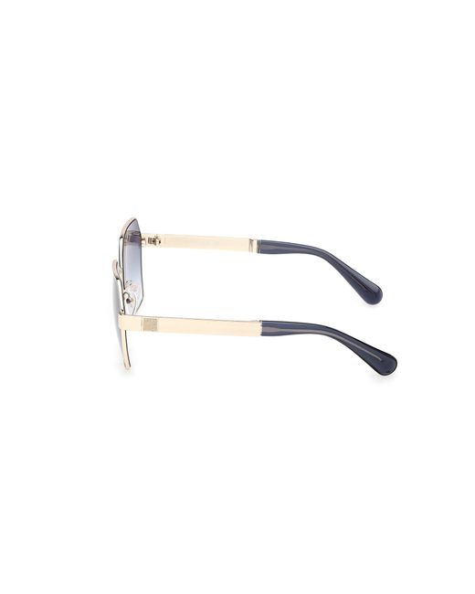 MAX&Co. Black Mo0141 32W Sunglasses Metal Geometric Normal