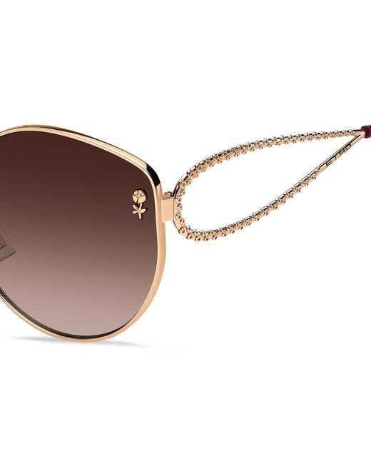 Etro Black 0072/F/S Ddb/Ha Sunglasses Metal Cat Eye Normal Shaded