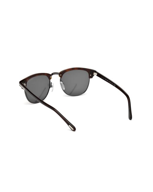 Tom Ford Black Ft0248 Henry 52A Sunglasses Acetate Smoke Squared Normal for men