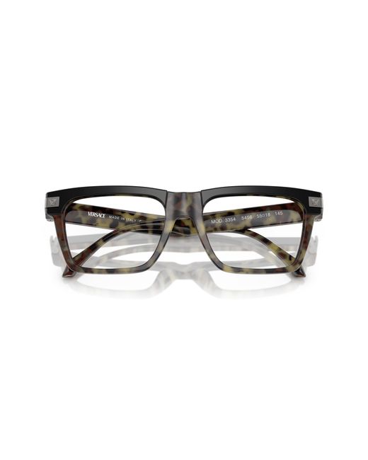 Versace Black Ve3354 5456 Optical Frames Acetate Squared Normal for men