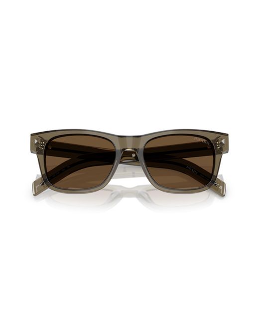 Prada Black Pr A17S 18T70F Sunglasses Acetate Squared Normal for men
