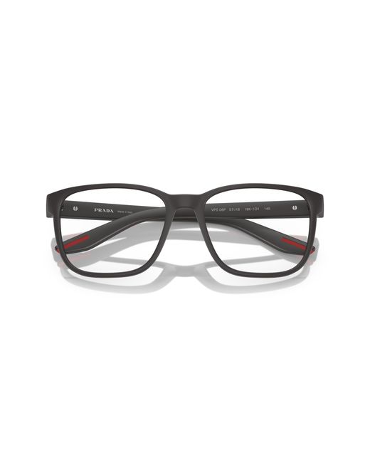 Prada Linea Rossa Black Ps 06Pv 18K1O1 Optical Frames Nylon Pillow Normal for men