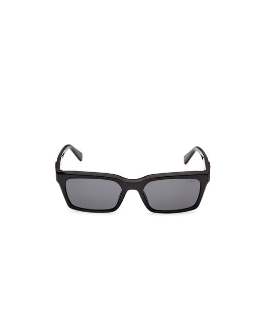 Guess Black Gu00300 01A Sunglasses Injected Smoke Squared Normal for men