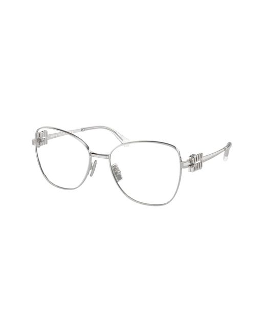 Miu Miu Black Mu 50Xv 1Bc1O1 Optical Frames Metal Transparent Pilot Normal