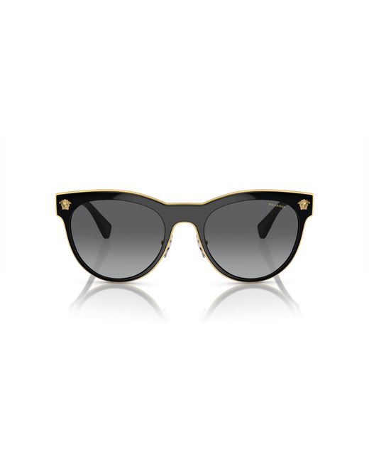 Versace Black Ve2198 1002T3 Sunglasses Metal Pantos Polarized Shaded