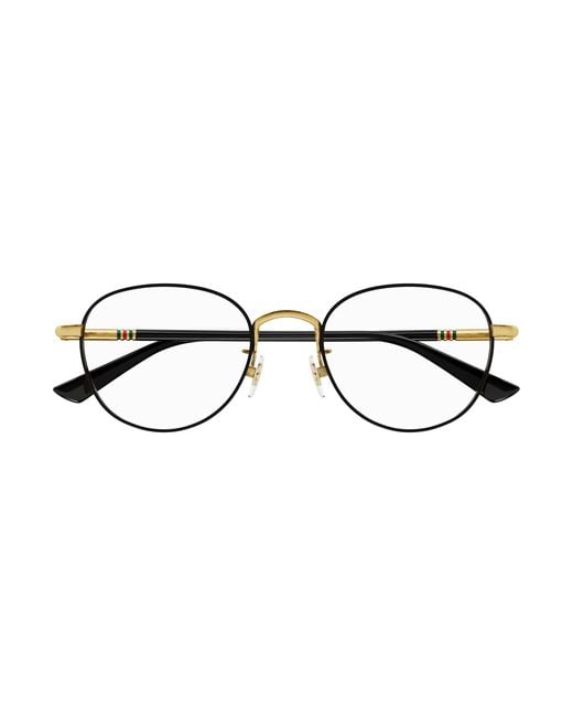 Gucci Black Gg1128Oj 002 Optical Frames Titanium Round
