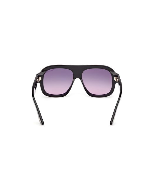 Tom Ford Black Ft1324 Rhonda-02 01B Sunglasses Acetate Smoke Pilot Normal