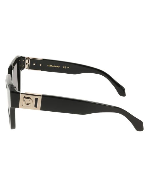Ferragamo Black Sf2084S 001 Sunglasses Acetate Squared Normal