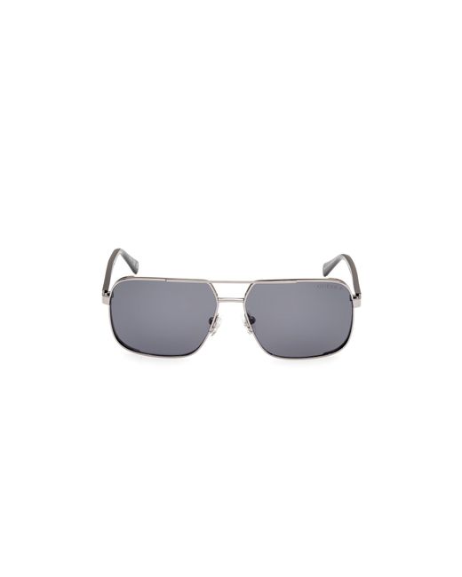 Guess Black Gu00119 08D Sunglasses Metal Squared Polarized for men
