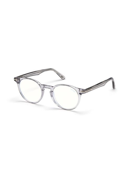 Tom Ford Black Ft5557-B 020 Optical Frames Acetate Round Anti- Light
