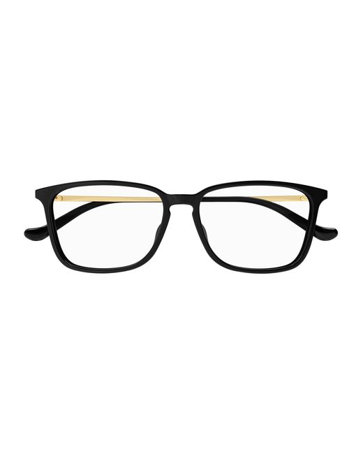 Gucci Black Gg1609Oa 002 Optical Frames Acetate Transparent Squared for men