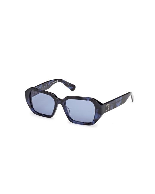 MAX&Co. Black Mo0126 55V Sunglasses Acetate Geometric Normal
