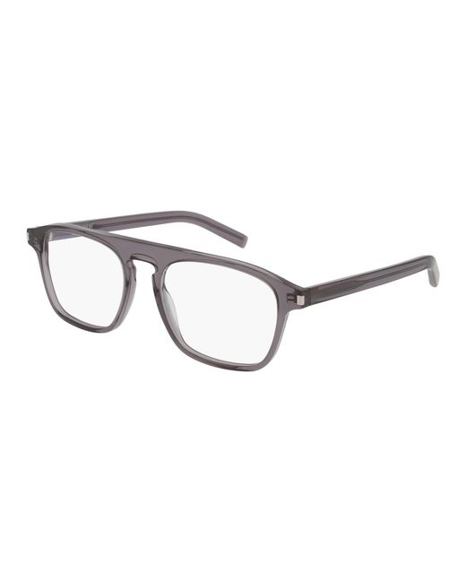 Saint Laurent Black Sl 157 003 Optical Frames Acetate Transparent Squared for men
