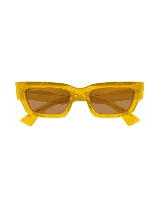 Gucci Yellow Gg1838S 009 Sunglasses Acetate Squared for men
