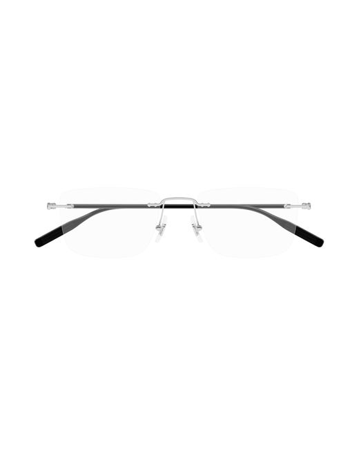 Montblanc Black Mb0431O 002 Optical Frames Metal Transparent Squared for men