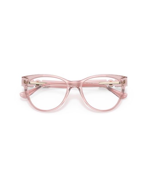 Versace Black Ve3304 5339 Optical Frames Acetate Transparent Cat Eye Normal