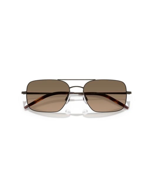 Oliver Peoples Black Ov1373S Victory Ii 5289Gn Sunglasses Metal Squared Polarized