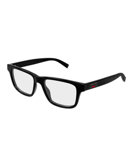 Gucci Black Gg1987O 004 Optical Frames Injected Transparent Squared for men