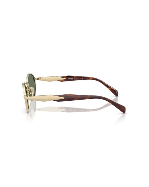 Prada Black Pr 65Zs Zvn70L Sunglasses Metal Round Normal