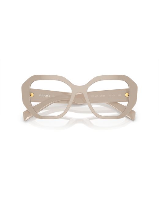 Prada Black Pr A07V 11O1O1 Optical Frames Acetate Transparent Geometric Normal