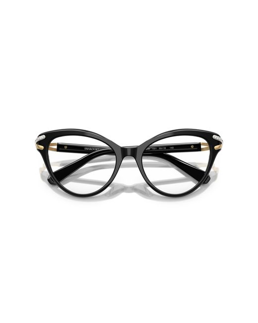 Swarovski Black Sk2030 1001 Optical Frames Acetate Cat Eye Normal