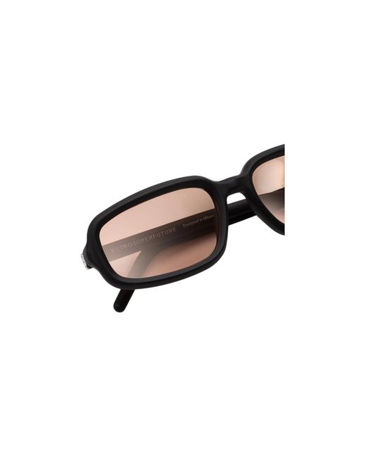 Retrosuperfuture Black Tq9 Troll Matte Sunglasses Acetate Squared Normal