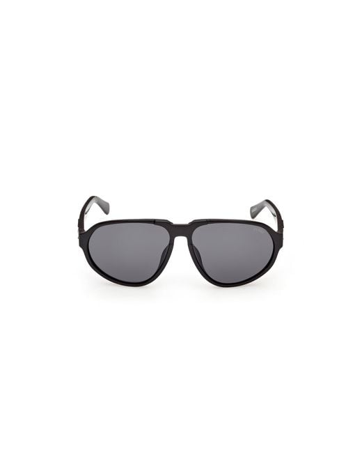 Guess Black Gu00303 01A Sunglasses Injected Smoke Pilot Normal for men