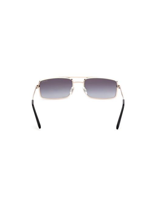 Guess Black Gu00168 02B Sunglasses Metal Smoke Squared Normal for men