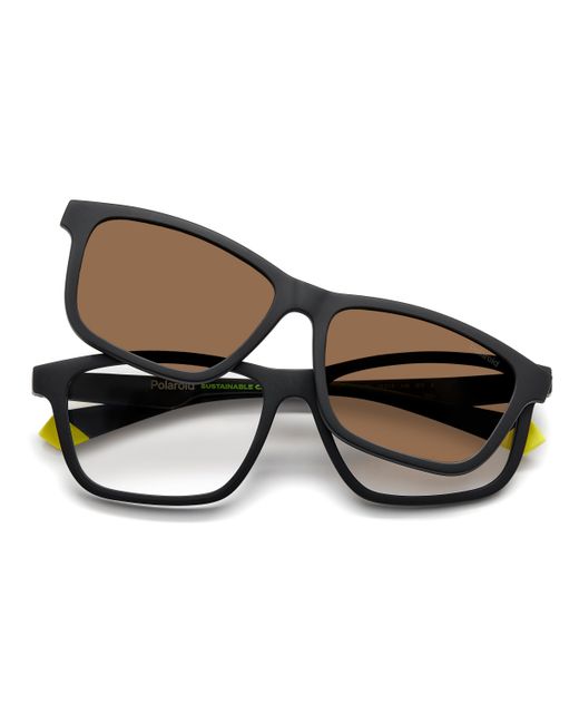 Polaroid Black Pld 2147/Cs 003/He Optical Frames Plastic Squared Polarized