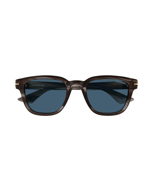 Montblanc Black Mb0302S 011 Sunglasses Acetate Squared for men