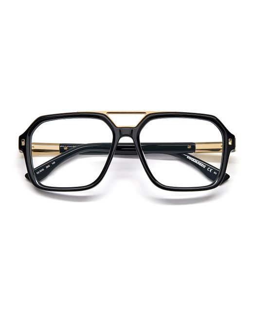 DSquared² Black D2 0035 2M2 Optical Frames Acetate Squared for men