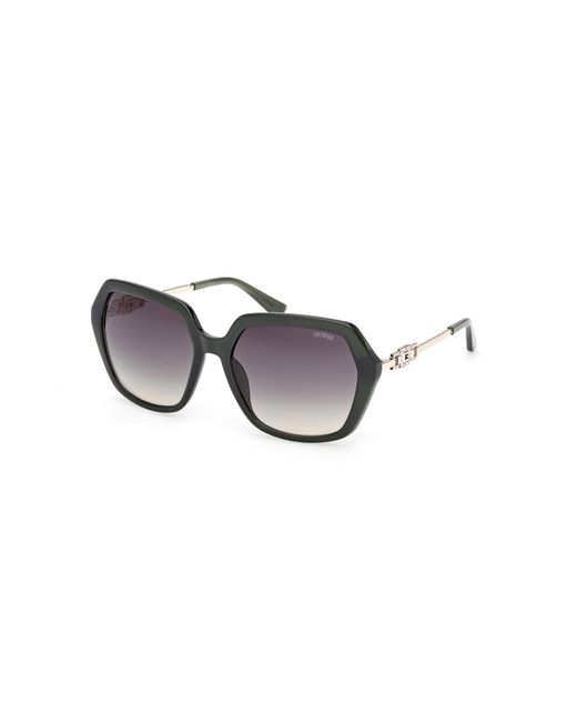 Guess Black Gu00267 96P Sunglasses Injected Geometric Normal
